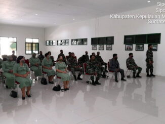 Penyuluhan hukum di Aula Kodim 0319 Mentawai.
