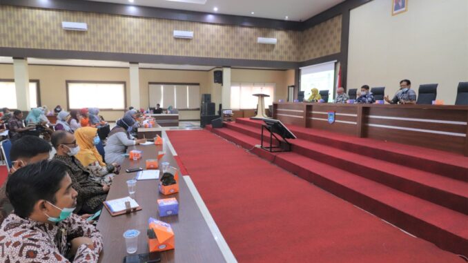 Rapat persiapan penilaian kota sehat tahun 2021.