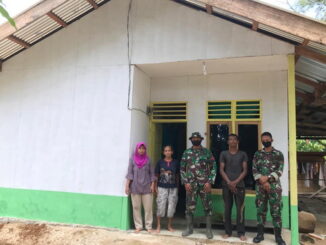 Rumah yang selesai dikerjakan Satgas TMMD Mentawai.