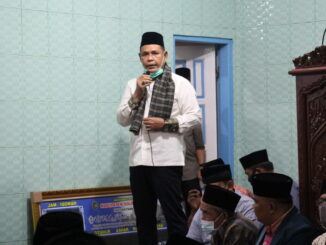 Bupati Epyardi saat memberi sambutan.