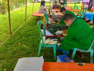 Bhakti sosial donor darah TMMD Limapuluh Kota.