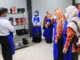 Ibu-ibu dari Dharma Wanita Persatuan (DWP) Kabupaten Empat Lawang, Sumsel yang berkunjung di dapur Sentra IKM Randang Kota Payakumbuh.