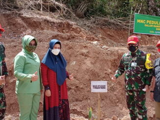 Penanaman pohon di lokasi TMMD 111 Limapuluh Kota.
