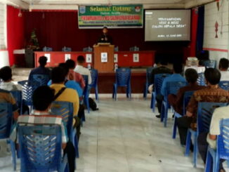 Penyampaian visi dan misi Kades Mara.