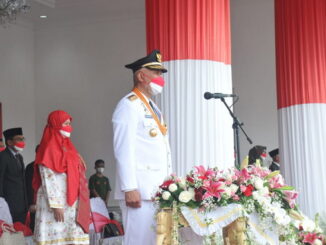 Gubernur Mahyeldi pada peringatan HUT RI ke 76.