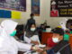 Peserta pelatihan BLK Lubuk Sikaping tahap kedua saat disuntik vaksin Covid-19.