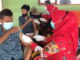 Vaksinasi covid-19 di SMPN 3 Harau.