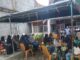 Vaksinasi covid-19 sapu jagat di halaman kantor Kelurahan Parit Rantang.