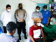 Walikota Sawahlunto dan Kapolres Sawahlunto saat menyaksikan pelaksanaan vaksinasi.