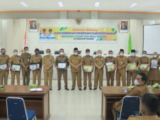 Bupati Pasaman H.Benny Utama SH MM Buka Rakor Camat dan Wali Nagari se-Pasaman