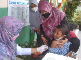 Vaksinasi covid-19 untuk anak usia 6 - 11 tahun di SDN 58 Payakumbuh.