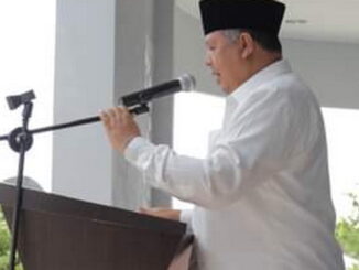 Wako Zul Elfian Umar saat memberi sambutan.