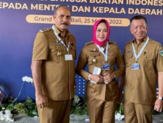 Bupati Rusma Yul Anwar saaat menghadiri rako di Bali.