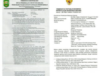 PBG pembangunan tower si Perawang Barat.