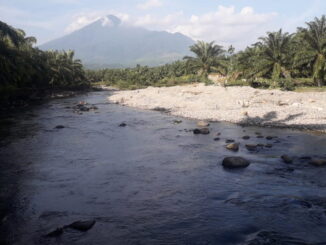 Penambangan Galian C di kawasan Aliran Sungai Batang Pinagar Jorong Ampek Koto, Nagari Kinali Kecamatan Kinali Pasbar.