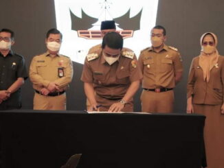 Penandatanganan kesepakatan bersama dalam rangka percepatan penanganan stunting.