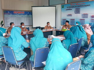 Rapat persiapan penilaian lomba Nagari tingkat Provinsi Sumatera Barat di Sekretariat PKK, Lt.II Kantor Bupati Pasaman.