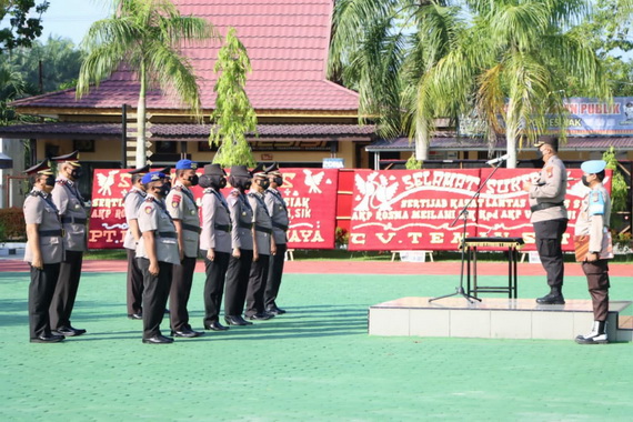 Sertijab di Polres Tualang.