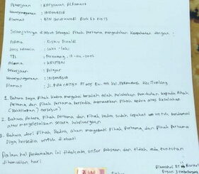 Surat perjanjian damai.