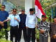 Wabup Padang Pariaman Rahmang menyampaikan sambutan sebelum melepas keberangkatan Tim Peduli Bencana Gempa Nagari III Koto Aur Malintang Selatan.