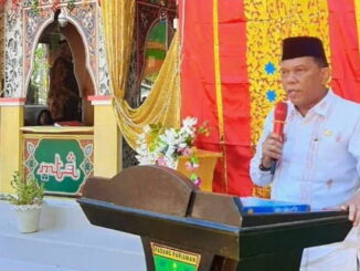 Wabup Padang Pariaman Drs. Rahmang, MM memberi sambutan pada pembukaan MTQ Ke-48 Tingkat Kecamatan Padang Sago.