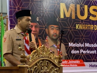 Wagub Audy Joinaldy saat memberi sambutan.