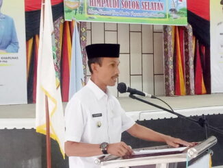 Wakil Bupati Solok Selatan, H Yulian Efi saat memberi sambutan.