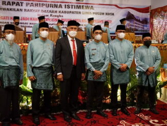 Gubernur Mahyeldi bersama bupati dan pimpinan Kab. Limapuluh Kota.