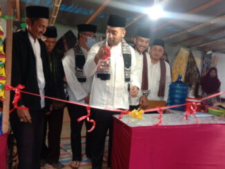 Wagub Audy Joinaldy saat meresmikan pasar kuliner.