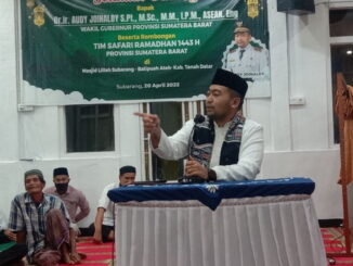 Wagub Audy saat memberi sambutan.
