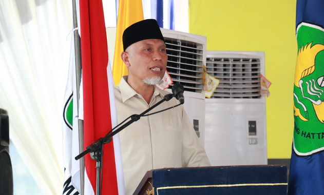 Gubernur Mahyeldi saat memberi sambutan.