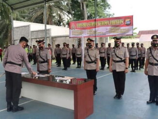 Pelantikan tiga Kapolsek di Pasaman Barat.