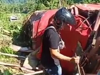 Truk tangki yang terjun ke jurang di Bukit Pulai.
