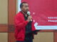 Audy Joinaldy saat menghadiri Jumpa Sahabat Hebat SRC, Balai Pustaka Bukittinggi.
