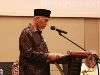 Gubernur Mahyeldi saat memberi sambutan.