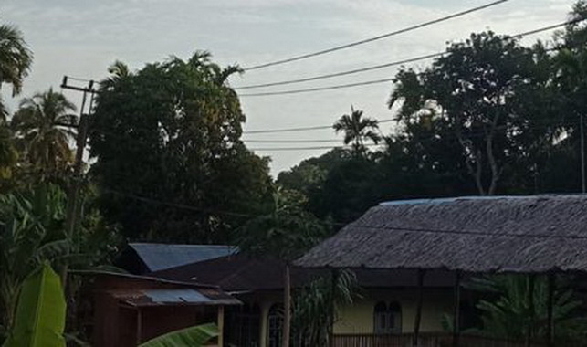 Kondisi tiang listrik di Duku, Tarusan.