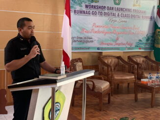 Wakil Gubernur Audy Joinaldy saat melaunching BUMNag Go To Digital dan Class Digital BUMNag.