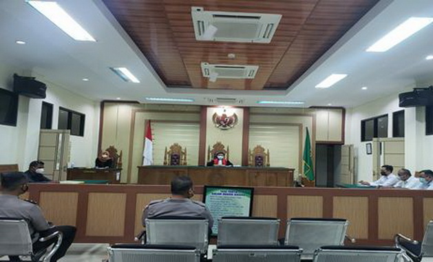 Suasana sidang gugatan Prapradilan Kapolda Sumbar di Pengadilan Negeri Batusangkar.