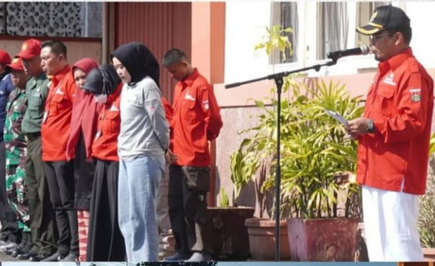 Kadisparpora Bukittinggi pimpin apel pemusatan latihan tahap II Paskibraka Bukittinggi.