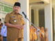 Bupati Benny Utama saat menjadi pembina upacara.