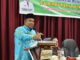 Bupati Suhatri Bur sedang menyampaikan pengarahan pada pembukaan Pelatihan Inovasi Produk dan Strategi Pemasaran Bagi Pelaku UMKM Padang Pariaman.