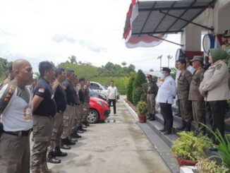 Bupati Suhatri Bur memberi pengarahan pada pelatihan MFD Satpol PP Padang Pariaman.