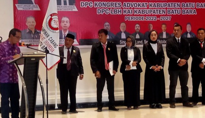 Pelantikan pengurus DPC Kongres Advokat Indonesia Kab.Batu Bara periode 2022-2027.