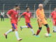 Pertandingan persabatan Persijam FC dengan Sakato FC.