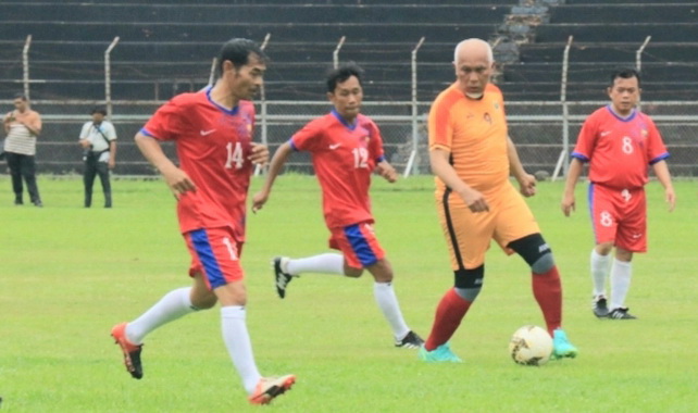 Pertandingan persabatan Persijam FC dengan Sakato FC.