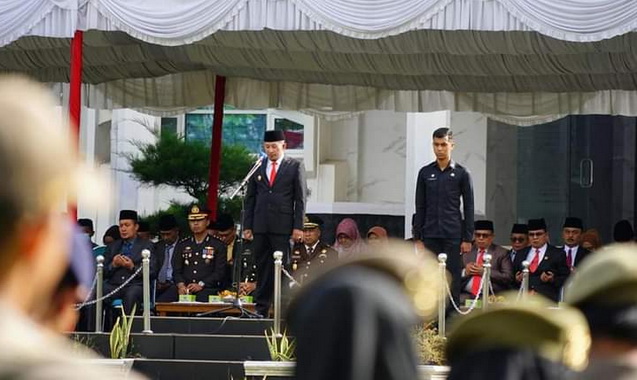Upacara peringatan mengenang Pahlawan Revolusi di Tanah Datar.