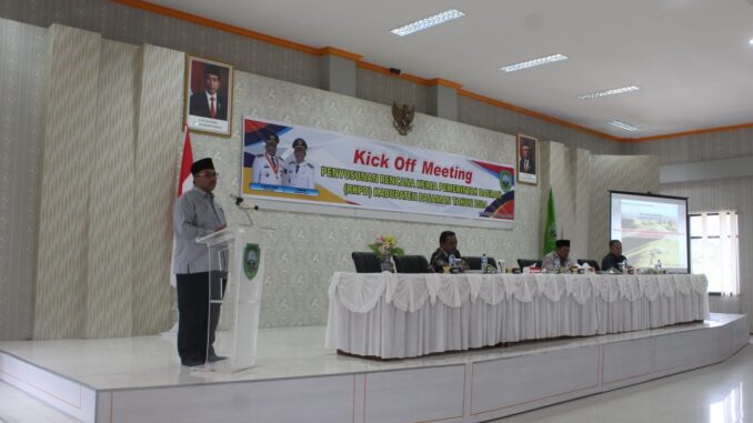 Benny Utama saat acara Kick Off Meeting penyusunan RKPD Pasaman