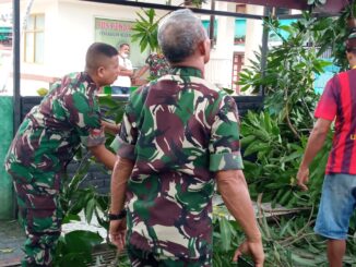 Puluhan Personil TNI-AD Kodim 1415Selayar Diterjunkan Dalam Giat Pengurangan Resiko Dampak Bencana