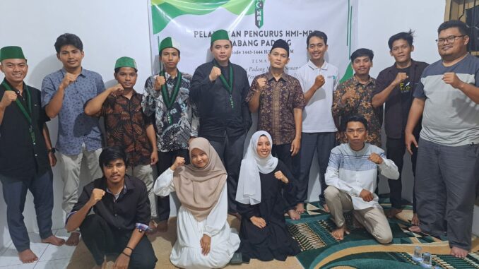 Ketua Umum PB HMI MPO Lantik Pengurus HMI Cabang Padang
