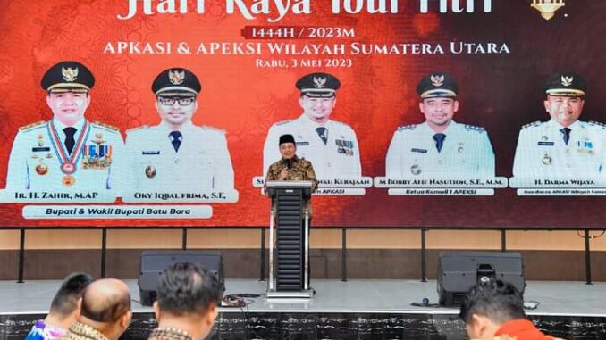 Bupati Batu Bara Sambut Hangat Kedatangan Umum APKASI Dan Bupati Dhamasraya Sutan Riska Tuanku Kerajaan